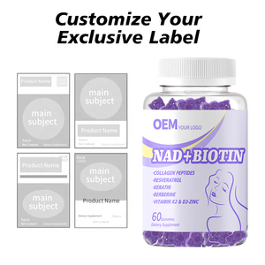 Bonbons gélifiés OEM NAD+Biotine en gros, fabrication sur mesure, MOQ flexible, formats bouteille et boîte pour marques visuellement attrayantes - Product Image 5