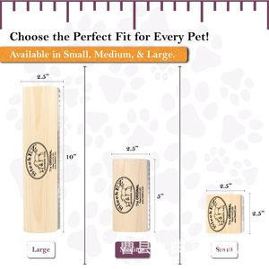 Nine Bends Wooden <b>Pet</b> Grooming <b>Brush</b> For Dogs And Cats With Gentle Fur Removal And Cleaning - Product Image 3