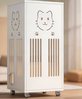 Cage à chat en bois de luxe multi-niveaux avec séparateur amovible, double compartiment, séparation mâle/femelle, niche d'élevage écologique pour chats