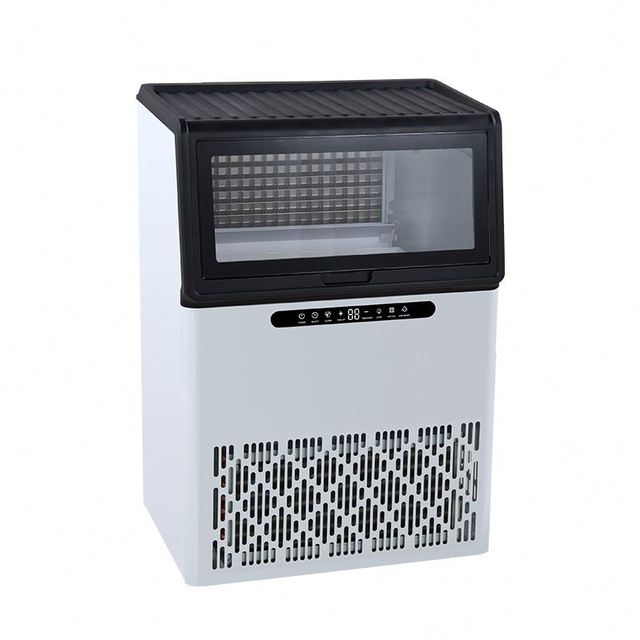 Factory Commercial Ice Machine with Transparent Window 120kg/24h 110/220V Automatic Ice Cube Maker Machine for  Coffee Shop