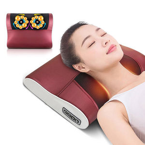 Neck Shoulder Massager Electric Heating Kneading Massage For Neck Back Waist USB Rechargeable Wine Red - Product Image 1