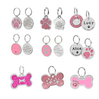 Plaque d'identification personnalisée en émail coloré pour chiot, chaton, petite race, avec numéro de téléphone gravé, légère, pour usage quotidien
