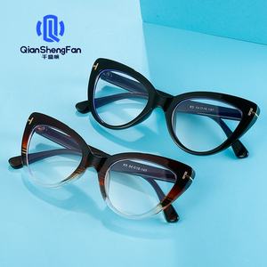 แว่นตา<span class=keywords><strong>แฟ</strong></span>ชั่นทรงแคทอายกรอบใหญ่สไตล์ยุโรป-อเมริกัน สำหรับผู้หญิง ดีไซน์ทันสมัย ป้องกันแสงสีฟ้า เลนส์แบน นำเข้า - Product Image 1