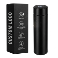 Cadeau d'entreprise, thermos intelligent avec affichage de la température LED, 500 ml, en acier inoxydable, gourde isotherme, logo personnalisé, vente en gros, tasse promotionnelle