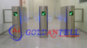 Trung quốc OEM hoàn toàn tự động cửa siêu thị hai chiều cửa quay an ninh <span class=keywords><strong>flap</strong></span> <span class=keywords><strong>barrier</strong></span> với RFID giao diện - Product Image 3