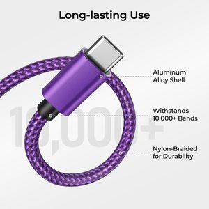 Wholesale 1m 3ft 60w <b>Usb</b> Type c Mobile Phone Fast Charging <b>Cable</b> for Iphone Samsung Galaxy xiaomi huawei - Product Image 2