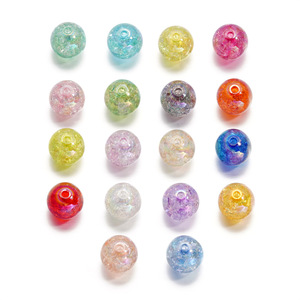 Acrylic Crackle <b>Beads</b> 16mm Round Perforated Loose <b>Beads</b> For Jewelry Making - Product Image 5