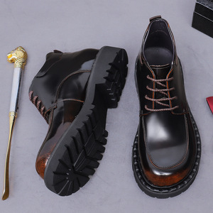 Zapatos Oxford de Vestir para Hombre, de Piel Sintética, con Punta Redonda, Cordones, Suela de Goma Antideslizante, para Oficina y Trabajo, para Todas las Temporadas - Product Image 5