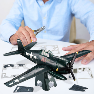 Bộ mô hình kim loại 3D <span class=keywords><strong>Grumman</strong></span> F6F Hellcat Máy bay chiến đấu Wwii Máy bay chiến đấu Tự làm Bộ sưu tập cao cấp cho người lớn & thanh thiếu niên - Product Image 1
