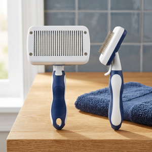 Durable Eco-Friendly Self-<b>Cleaning</b> Slicker <b>Brush</b> Pet Hair Grooming <b>Cleaning</b> <b>Brush</b> Remover ABS Material <b>Small</b> Animal Comb - Product Image 2