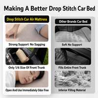Matelas Gonflable de Voiture pour Siège Arrière en PVC Drop Stitch, Épaisseur 10cm, 130x75cm, Lit Gonflable avec Pompe Électrique pour Voyage en Voiture, Camping, Vente en Gros