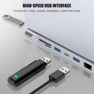 Hub USB C 12 <span class=keywords><strong>en</strong></span> 1, PD 87W, 4K HD, Gigabit Ethernet, lecteur de <span class=keywords><strong>carte</strong></span> SD/TF, VGA, audio 3,5 mm, USB 3.0, type C, pour ordinateur portable, voiture, bureau, maison - Product Image 5
