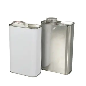 플라스틱 또는 스크류 캡이있는 1 리터 주석 오일 직사각형 산업용 오일 캔