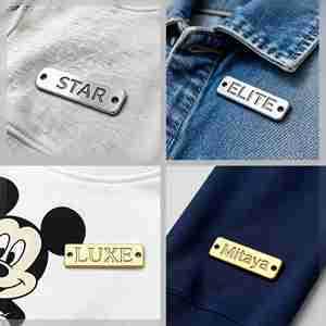 ملصقات معدنية منقوشة عالية الجودة صديقة للبيئة وقابلة لإعادة التدوير للملابس الداخلية والجينز والقمصان - Product Image 2