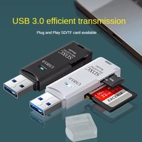 Lector de Tarjetas SD 2 en 1 USB 3.0 2.0, Adaptador de Tarjeta de Memoria TF, Transmisión de Datos de Alta Velocidad de hasta 5 Gbps, Múltiple para PC y Cámara