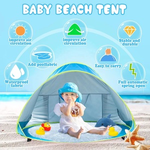 Vente directe d'usine, <span class=keywords><strong>tente</strong></span> de plage pour bébé avec piscine, imperméable, pop-up, protection solaire <span class=keywords><strong>UV</strong></span> - Product Image 2