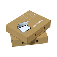 Boîte en carton kraft recyclable pour ordinateur portable, personnalisable avec logo, populaire, vente chaude, boîte en carton ondulé réutilisable pour ordinateur portable