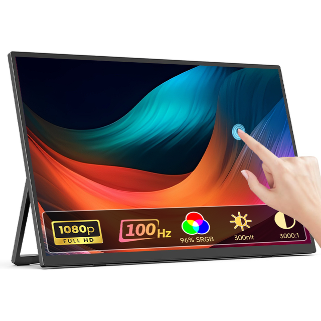 Eimio 21.5 Inch Capacitive Touch Portable Monitor IPS External Display USB-C Second Screen for Laptop Smartphone Factory OEM ODM