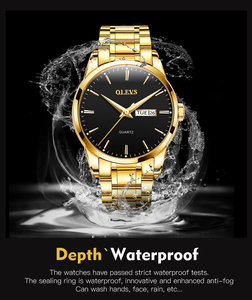 Olevs 6898 <span class=keywords><strong>Orologio</strong></span> <span class=keywords><strong>da</strong></span> <span class=keywords><strong>Polso</strong></span> Moda Business di Marca, Colore Blu, per Uomo, al Quarzo, Impermeabile, in Acciaio Inossidabile, Luminoso - Product Image 2