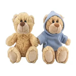 Sevimli teddy bear doldurulmuş oyuncaklar peluches ayıcık ayrılabilir hoodie yumuşak oyuncaklar