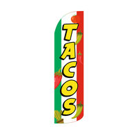 Drapeau de plage personnalisé en forme de goutte d'eau, bannière en polyester avec mât en aluminium pour la promotion des restaurants, des tacos, des fruterias et des pizzerias