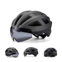 Casque de vélo de route unisexe homologué CE avec lentille magnétique, double coque, léger et respirant