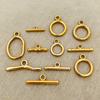 Set Penutup Kalung Gelang DIY dari Baja Anti Karat, Tekan Hidrolik, Model OT, Bulat, untuk Perhiasan, Grosir