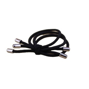 Coleteros Negros con Extremos Metálicos, Bandas Elásticas para el Cabello con Nudos para Uso Diario, Accesorios para el Cabello para Mujeres y Niñas - Product Image 5