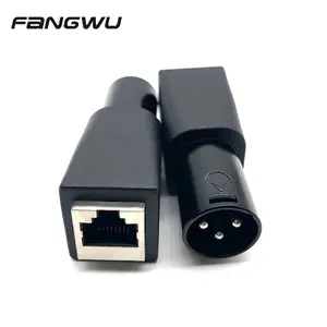 DMX to RJ45 Connector RJ45 Ethernet to 3 Pin XLR DMX Female and Male Adapter