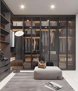 Armario Moderno con Puerta de Vidrio, Armario Modular, Armario de Almacenamiento para Dormitorio, Vestidor, Diseño Personalizado - Product Image 3