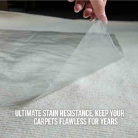 Film de protection de tapis auto-adhésif en PE souple, haute transparence, imperméable, anti-poussière, anti-rayures, pour la rénovation de la maison