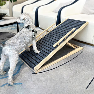 Rampa plegable para perros de madera de pino con pasamanos para cama alta Los mejores suministros para mascotas Escalera antideslizante - Product Image 4