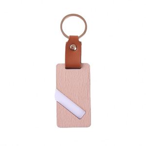 Porte-clés en bois vierges en gros, gravés au laser, avec logo et nom personnalisés, pour cadeaux d'entreprise et souvenirs - Product Image 1
