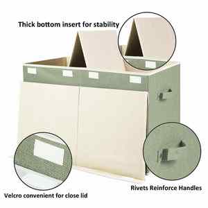 Foldable <b>Large</b> Kids Toy <b>Chest</b> with Flip-Top Lid Collapsible Fabric Animal Toy <b>Storage</b> Organizer - Product Image 2