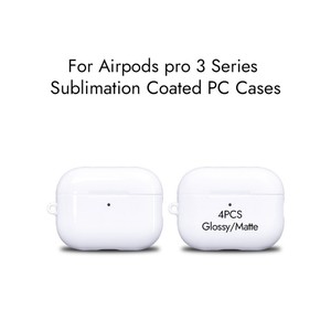 Coques vierges Fonlyu en PC rigide pour <span class=keywords><strong>Airpods</strong></span>, revêtement de haute qualité, 4 pièces, transfert thermique, impression DIY pour écouteurs - Product Image 2