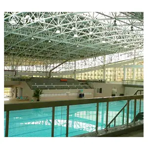 SAE Precio de acero estructural piscina techo de vidrio techo tragaluz