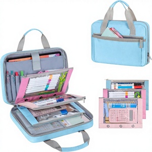 กระเป๋าใส่ <span class=keywords><strong>iPad</strong></span> รุ่น Yarwo 2026 แบบอัพเกรด พร้อมซิป 3 ช่องใส่ดินสอ หลายช่องใส่ของ ปกผ้าบุอย่างดี สำหรับ <span class=keywords><strong>iPad</strong></span> 12.9 นิ้ว เหมาะสำหรับใช้ในโรงเรียน/สำนักงาน สีฟ้า - Product Image 1