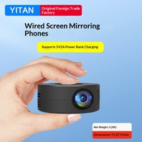 Proyector Portátil 3D para Cine en Casa, Mini LED 480P con Contraste de 1500:1, Decodificación 4K para Entretenimiento Infantil
