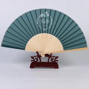 Hand Fan Factory 21cm Flat Bamboo Wholesale Customized Folding Hand Fan Bamboo Crafts