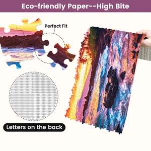 Casse-tête de plage personnalisé de <span class=keywords><strong>500</strong></span> pièces pour adultes-Casse-tête en carton recyclé au coucher du soleil Excellente idée cadeau pour un ami de la famille - Product Image 4