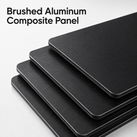 Panneau composite en aluminium architectural pour système de bardage mural extérieur de bâtiment moderne, couleur brossée