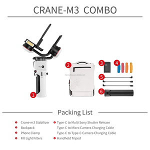 <span class=keywords><strong>ZHIYUN</strong></span> <span class=keywords><strong>Crane</strong></span> <span class=keywords><strong>M3</strong></span> 3S Pro Estabilizador de cardán de 3 ejes para cámara de teléfono inteligente sin espejo para cámaras sin espejo Sony Nikon Canon Cinema - Product Image 6