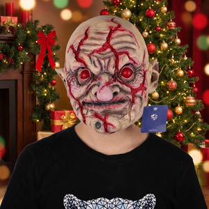 Masque de docteur de la peste pour homme âgé, masque de fête en latex intégral avec un design drôle et effrayant pour Halloween - Product Image 5