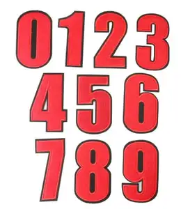 Großhandel patch arabisch-Großhandel 0-9 Rot Arabisch Nummer Patches Packung mit 10 gestickten Nummern Code Etiketten Aufkleber Eisen Patches für Kleidung