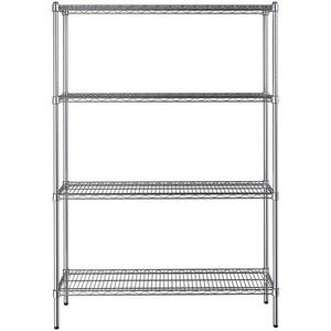 14 "W X 60" l X 60 "H 4 Capas Hogar Acero Cromado Almacenamiento Metal NSF Utilidad Alambre Estante Estantería - Product Image 1