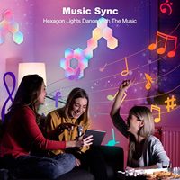 Panneau lumineux hexagonal intelligent Tuya WiFi pour jeux, luminaire mural modulaire DIY avec synchronisation musicale et télécommande pour la décoration de la pièce, lampe d'ambiance