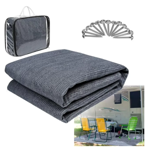 Top usine Hdpe 2.5*3m 2.5*4m 2.5*5m 3*4m 3*5m 3*5m 3*6m filets en <span class=keywords><strong>plastique</strong></span> imperméable feuille de sol Camping tapis auvent tapis - Product Image 1