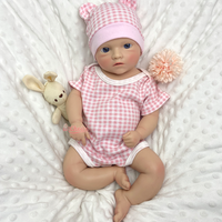 Poupées reborn réalistes en silicone à yeux ouverts, corps entier en silicone souple, bébé fille nouveau-né de 20 pouces avec sucette réelle