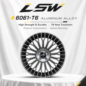 ล้ออัลลอยด์ฟอร์จ LS8044 น้ำหนักเบา แบบ 2 ชิ้น หลายขนาดให้เลือก สำหรับเปลี่ยนใส่รถ Audi BMW Mercedes Sedan - Product Image 4