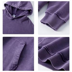 Custom 420Gsm 100% Cotton Solid <b>Pattern</b> Oversized Vintage Stone Acid Washed Pullover Hoodie <b>for</b> Men Autumn Pocket Hooded Plain - Product Image 4